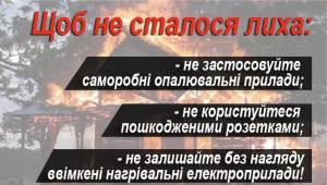 Правила користування електричними опалювальними приладами.
